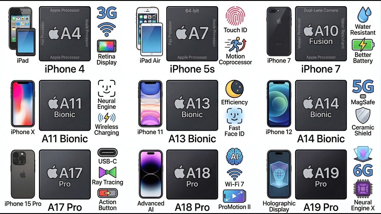 Every iPhone Processor Explained - YouTube