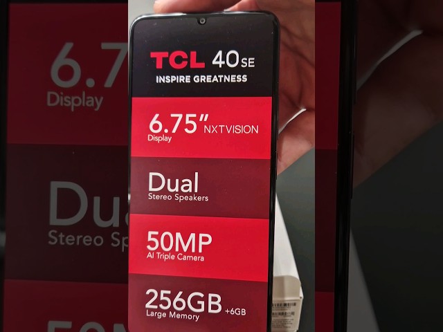 Unboxing TCL 40 SE, performance straordinarie