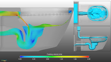 Toilet flushing simulation with FLOW-3D