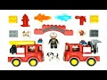 فيديو اللعب للأطفال لتعلم الألوان عن طريق شاحنات الإطفاء للأطفال للبناء والتشغيل