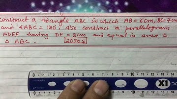Construction of Triangle = Parallelogram ll SEE Question 2070 S ll IR Simkhada