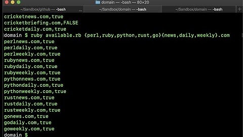 Building a CLI Domain Name Availability Tool in Ruby