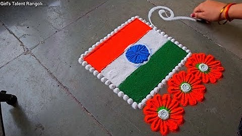 เคเคฏ เคนเคฟเคเคฆ๐งก๐ค๐26 January special rangoli design๐งก๐Republic day rangoli๐ค๐