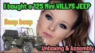 I BOUGHT  125cc GAS ELECTRIC START/MINI JEEP/GOLFCART/UNBOXING/ASSEMBLY/SETUP