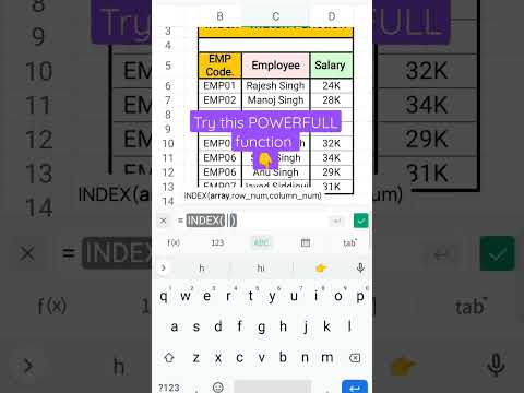 Index Match Function