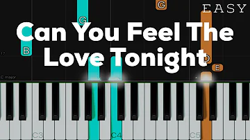 Can You Feel The Love Tonight - Elton John (The Lion King OST) | EASY Piano Tutorial