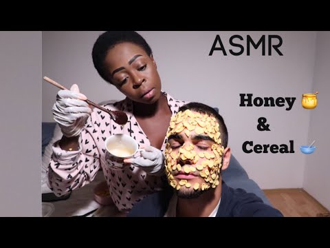 {ASMR} Honey 🍯 Face Treatment (Extremely Sticky Satisfying Sounds)