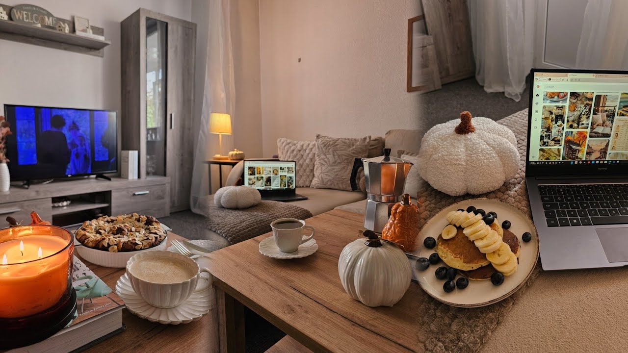 Осенние дни в моей жизни 🍂| Уютное дождливое утро 🌧| Банановые блинчики, неспешная жизнь