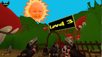 ZOMBIE ESCAPE ROUND ON COUNTER-STRIKE: SOURCE, MAP: ZE_SHROOMFOREST, LEVEL 3,CSS