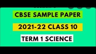 CLASS - 10 SCIENCE PRACTICE PAPER  TERM -1 || HINDI MEDIUM SOLVED || FOR PREBOARD EXAM 2021 - 2022|| screenshot 5