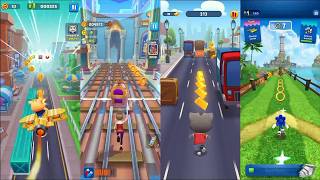 Cat Runner 🆚 Subway Princess Runner 🆚 Talking Tom Gold Run 🆚 Sonic Dash Run screenshot 2