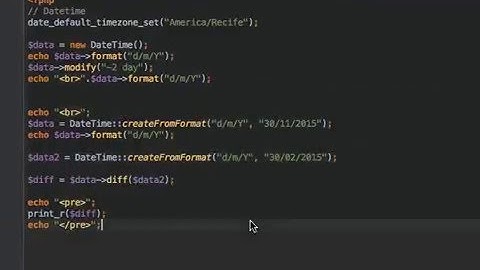 PHP - Trabalhando com DateTime