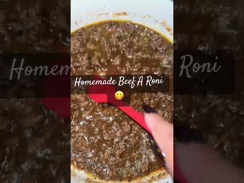 Homemade beefaroni delicious