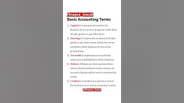 Basic Accounting Terms Part 2 #education #accounting #financialaccount #financialconcepts #finance