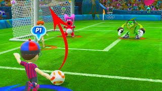 Mario And Sonic At The Rio 2016 Olympic Games Football Team Mii Red Vs Team Peach