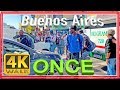 【4K】WALK Buenos Aires 2019 explore ONCE walking tour Argentina documental !