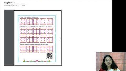 Addition -  Without carry over(page no. 24)