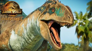 Concavenator vs Pyroraptor - Jurassic World Evolution 2 [4K]