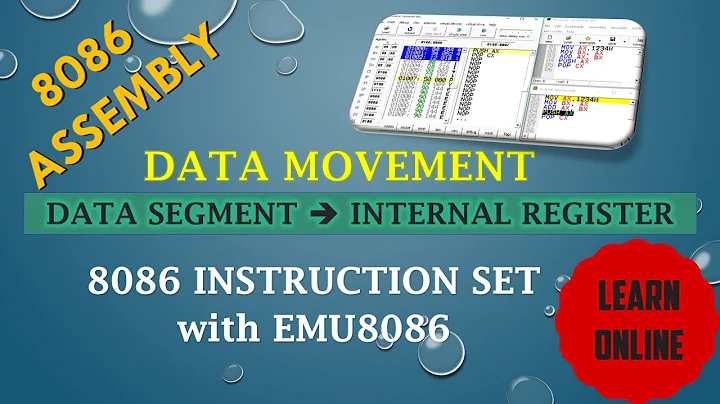 how to move DATA FROM DATA SEGMENT to INTERNAL REGISTERS in 8086