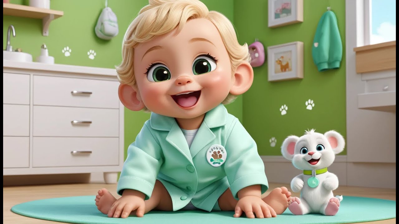 Vet Monkey Cares for Pets | Fun Kids Song | Caring Animal Adventure Rhyme