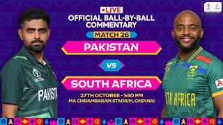 Pakistan v South Africa | Hindi Ball-by-Ball Commentary | Match 26 | World Cup 2023 #PAKvsSA