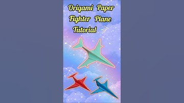 Origami Paper Fighter Plane 🛩 #art #shorts #diy #ytshorts #viral