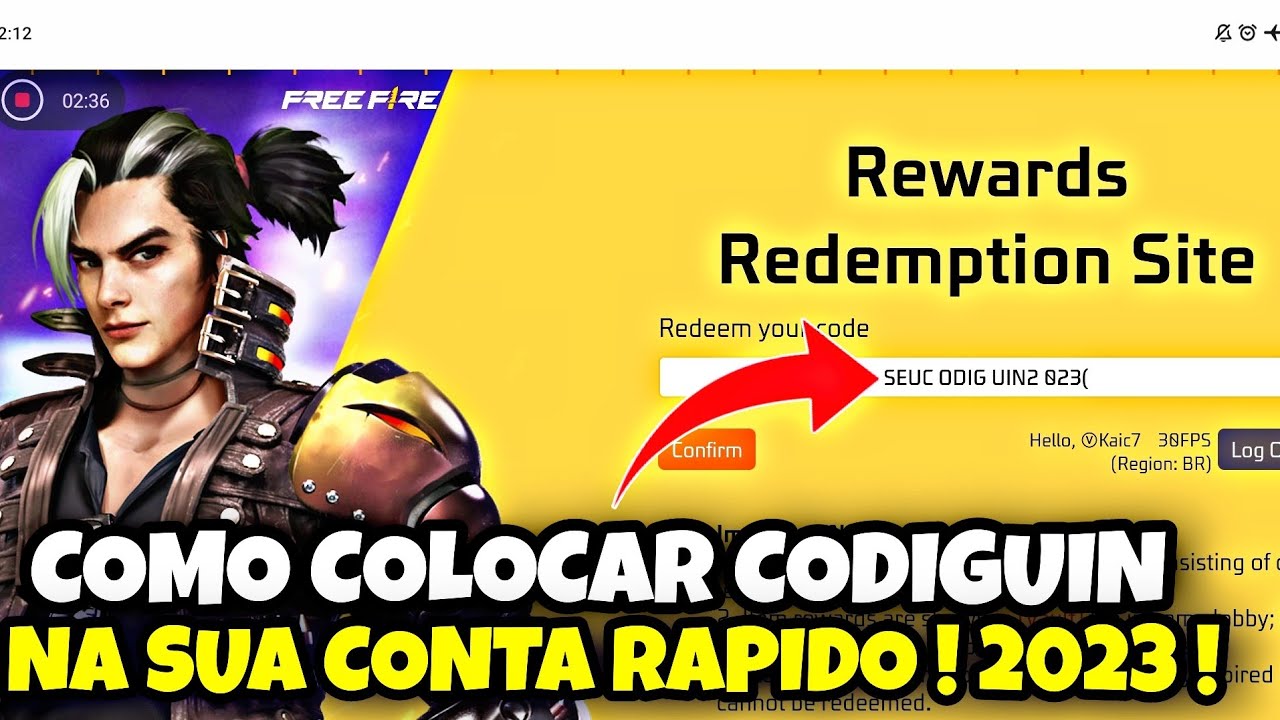 COMO COLOCAR CODIGUIN NO FREEFIRE COMO RESGATAR CODIGO FREEFIRE COMO  RESGATAR CODIGUIN NO FREEFIRE 