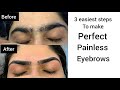 how to wax and shape eyebrows,How to make Perfect painles eyebrows shape,eyebrowshape by MonasMagic,