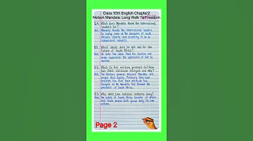 Nelson Mandela Class 10 Question Answer Class 10 English Chapter 2 Question Answer First Flight 