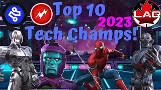 Top 10 Best Tech Champs In Game! My Opinion In 2023!  Marvel Contest of Champions