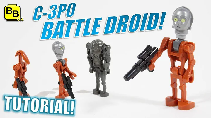 C-3PO BATTLE DROID! LEGO STAR WARS MINIFIGURE CREATION