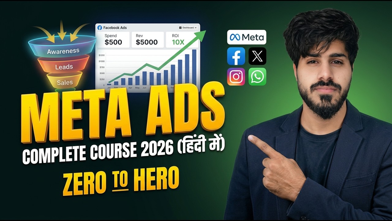 Meta Ads Full Course Tutorial 2026 in Hindi | Beginners to Advanced ...