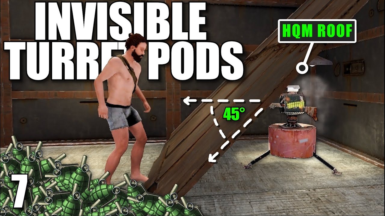 STRESS TESTING MY NEW INVISIBLE TURRET PODS AGAINST 200+ ROCKETS | Solo Rust