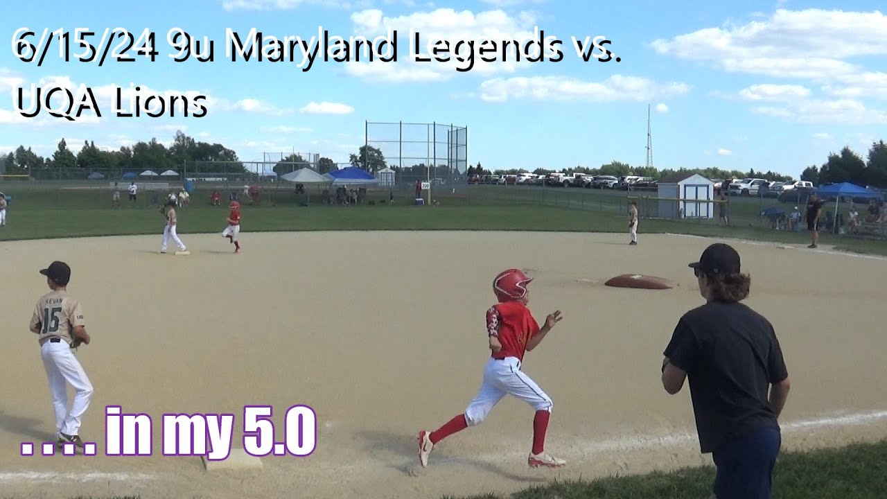 9u Travelball baseball tournament Maryland Legends vs. UQA Lions full game youth
