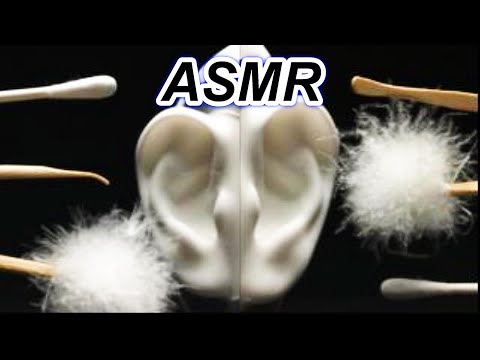 【ASMR】両耳同時の眠くなる（梵天･竹製･綿棒）耳かき音　鼓膜に響く睡眠導入音　Intense Both Ear Cleaning　 (No Talking)