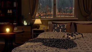 Cozy Bedroom - Rain Sounds | Rain on Window Sounds 8 Hours screenshot 2