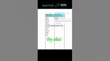Excel Tricks: Remove Duplicates #shorts