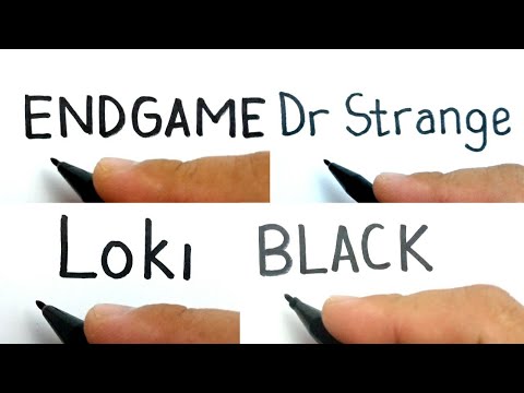 VERY EASY , compilation How to turn words ENDGAME , DR STRANGE , LOKI , BLACK into marvel heroes