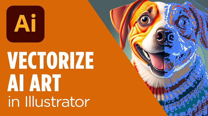 Convert JPG AI art into Vector Graphics - Illustrator Design Tutorial