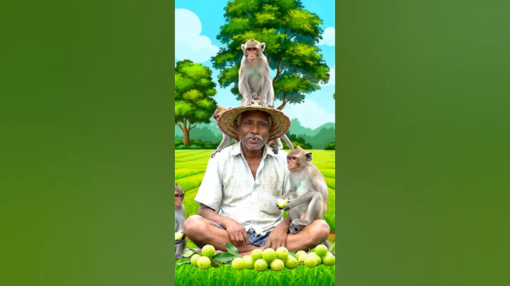 Farmer lays a trap to catch the monkeys but the monkeys eat the farmer’s 😭#ai #farmer