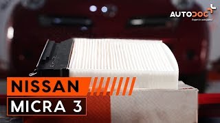 Montáž Kabínový filter NISSAN MICRA III (K12): video zadarmo