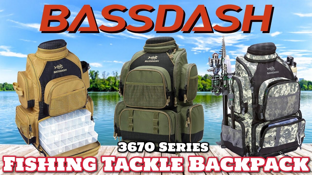 Bassdash Water Resistant Fishing Tackle Backpack [3670] Tactical