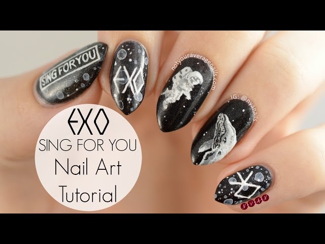 EXO nails | Fashion nails, Pretty acrylic nails, Nail art videos