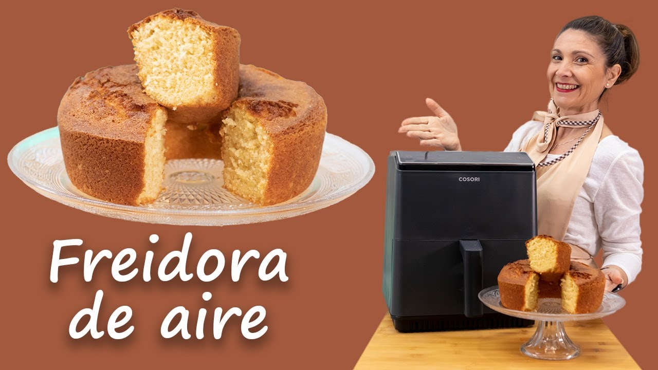 ✓ El MEJOR🏆Bizcocho, EL CLÁSICO 1 2 3 en Air Fryer / Cosori Dual Blaze 