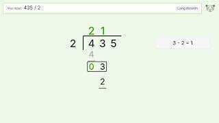 Long Division Problem 435/2: Step-by-Step Video Solution