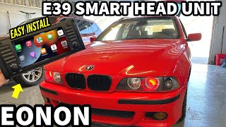 EONON head unit for E39 BMW - Android 13 DIY touch screen upgrade install + backup camera