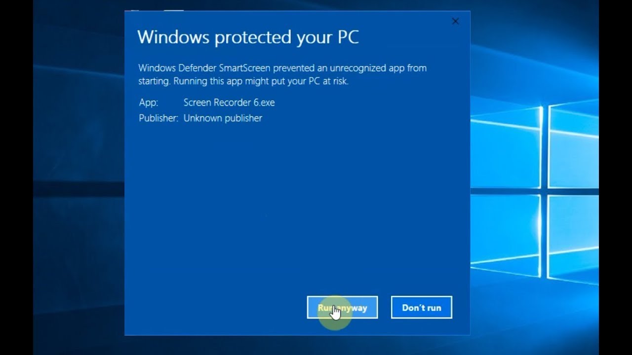 How To Disable Warning Message Windows Protected Your Pc On Windows 10 Youtube - loi roblox tren window 10
