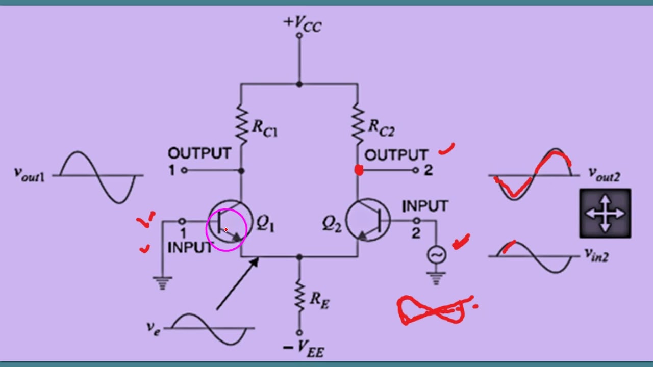 Circuit Diagram Of Differential Amplifier