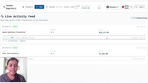 Title: BlueLedger – Blockchain-based Blue Carbon Registry & MRV  System (Team  Hackoss 