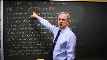 SAT April 2019: Condominium slope and intercept - question #3-13